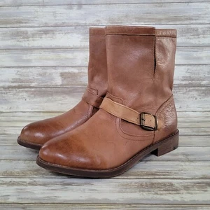 Nine West Topazoli Vintage abgenutzte Leder-Stiefeletten zum Überziehen Damen 8,5 braun - Bild 1 von 12