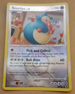 POKEMON LEAGUE PROMO CARD - RISING RIVALS - SNORLAX 33/111 (REV HOLO) NM - Foto 1 di 1