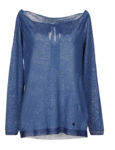 Armani Jeans Linen Sweater Slate Blue NWT $194 - Picture 1 of 3