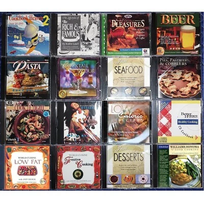 16 Cookbook CDs LOT1 - PC Software CLEARANCE- NEW in Jewel Cases - Image 1 of 4