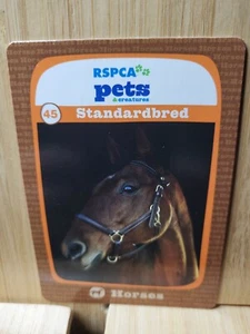 RSPCA Pets & Creatures🏆#45 STANDARDBRED Trading Card 🏆FREE POST - Picture 1 of 2