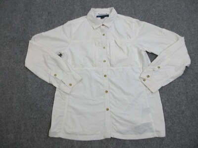 Eastern Mountain Sports Shirt Womens Medium White Vented Lightweight Outdoors - Image 1 of 4