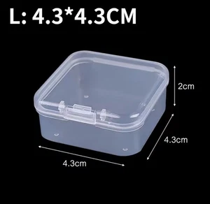 6PCS Mini Storage Box Transparent Square Plastic Box Earrings Jewelry - Picture 1 of 5