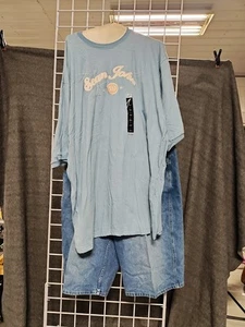 Sean Jean Big & Tall 4XLT Shirt And 42T Jeans Short Set - Picture 1 of 7