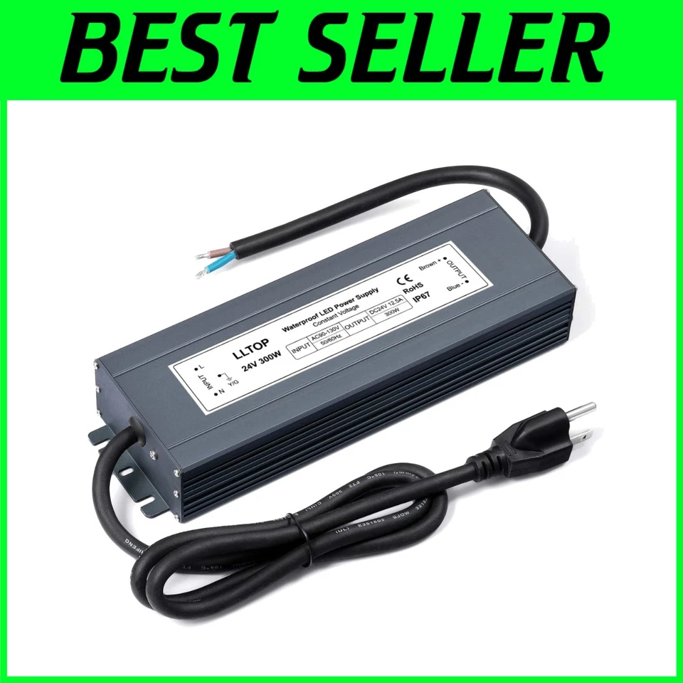 Fuente de Alimentación LED Impermeable 24V 12.5A 300W Transformador Foto 1 de 4