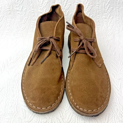 Botas Chukka J CREW Crewcuts Niños Talla K3 Cuero Gamuza Marrón Con Cordones Preppy Foto 1 de 4