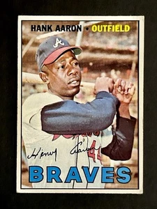 HANK AARON 1967 Topps #250! Well Centered! Braves HOF! VG-EX (light crease) - Picture 1 of 3