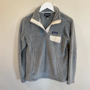 Patagonia Gray Re-Tool Snap-T Polartec 1/4 Snap Pullover Fleece Womens Small - Picture 1 of 7
