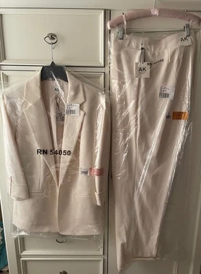 Anne Klein Invierno Blanco Pantalones Chaqueta Separada 2x Pantalones de Compresión 3x Nuevo con Etiquetas Foto 1 de 2
