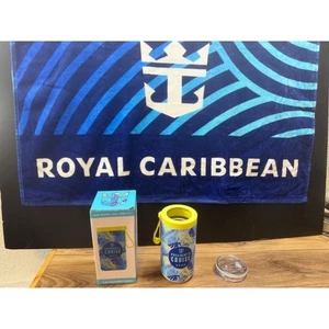Royal Caribbean President's Cruise 2025 Beach Towel & Beverage Cooler Blue - Picture 1 of 6