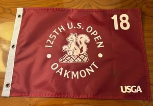 Dustin Johnson Signed Autographed 2025 125th US OPEN Golf Pin Flag Oakmont PGA - Picture 1 of 2