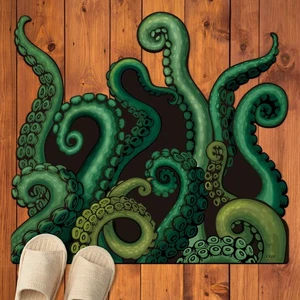 Cthulhu Tentacles Bath Mat Microfiber Water Absorbent Octopus Rug Anti-Slip B... - Foto 1 di 8