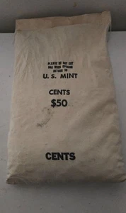 US Mint Sewn Bag - 1980 P Lincoln Cents - $50 FV 5000 BU Uncirculated Cents - Picture 1 of 1