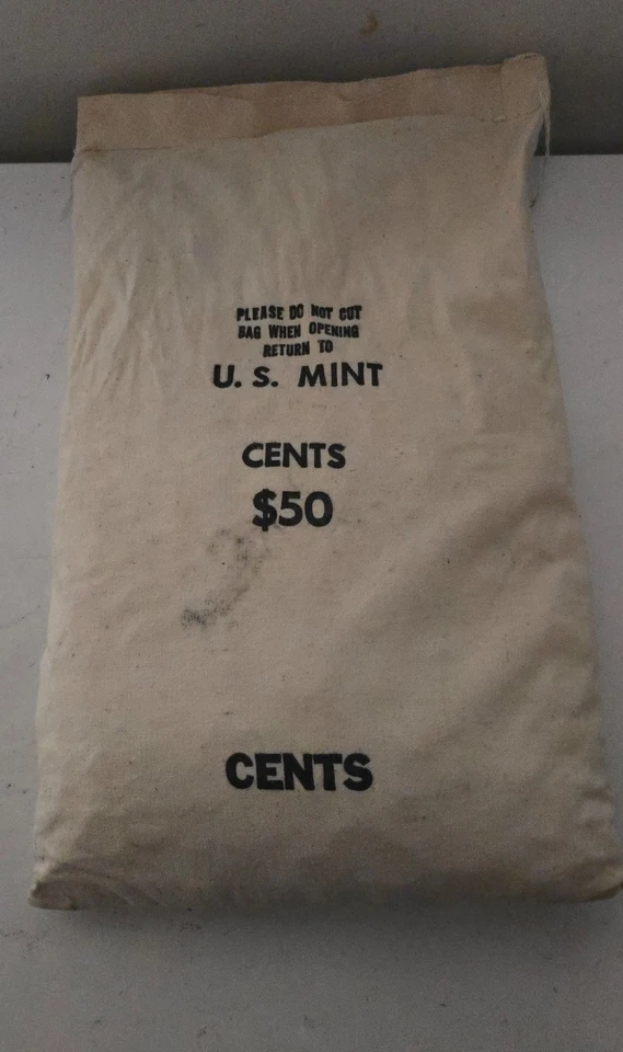 US Mint Sewn Bag - 1980 P Lincoln Cents - $50 FV 5000 BU Uncirculated Cents - Image 1 of 1