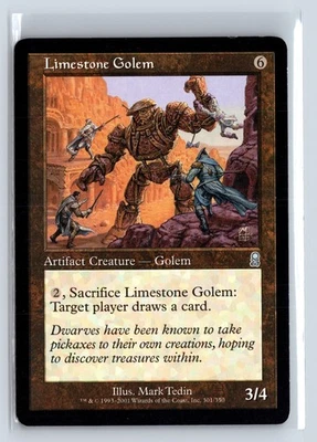 (2x) LIMESTONE GOLEM - Odyssey – MTG Magic the Gathering Card - Uncommon - Image 1 of 4