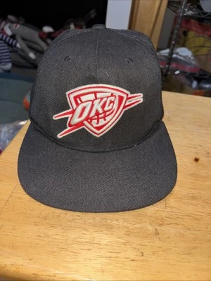 Oklahoma City Thunder Hat Black SnapBack Mitchell & Ness - Image 1 of 4