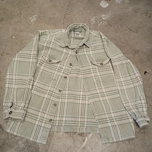 👾Rusty Skate Baggy Surf Button Down Flannel Vintage Shirt Mens Size 23x27 - Picture 1 of 9