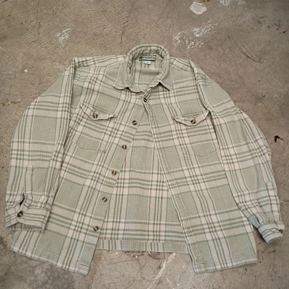 👾Rusty Skate Baggy Surf Button Down Flannel Vintage Shirt Mens Size 23x27 - Image 1 of 4