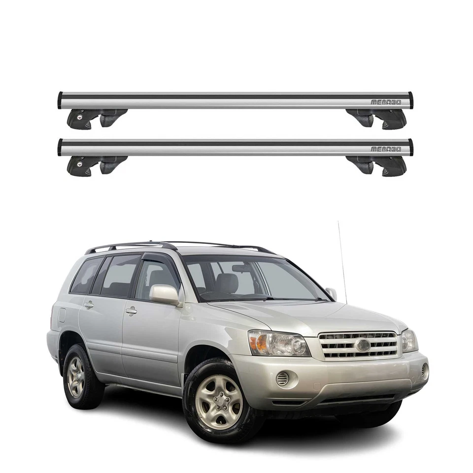 Alu Roof Racks Cross Bars Carrier for Toyota Land Cruiser 1998-2007 Gray 2Pcs - Image 1 of 4