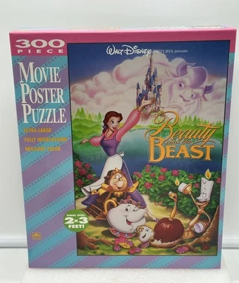 Walt Disney Beauty and the Beast Movie Poster Puzzle Sealed 300 Pieces 24"x36" - Image 1 of 4