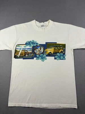 Camiseta de Colección Reyn Spooner Para Hombre Talla Grande Blanca Manga Corta Hawaii Surfing Foto 1 de 4