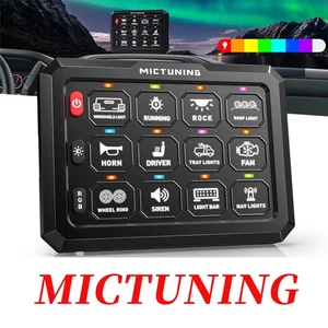 Panel de interruptores RGB de 12 velocidades sistema de relé electrónico LED ENCENDIDO-APAGADO camión de caja ATV barco - Imagen 1 de 8