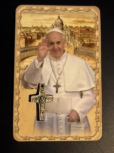 Official Vatican City Pope Francis Holy Card Crucifix EGIM Italy Catholic Gift - Picture 1 of 6