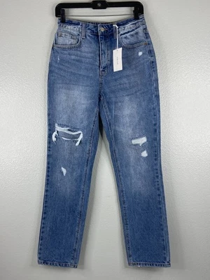 Pantalones de mezclilla Cello para mujer talla 1 tiro alto pierna recta nuevos con etiquetas Foto 1 de 4