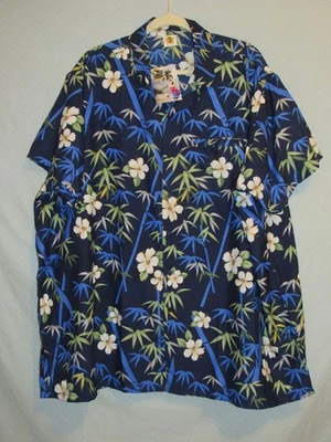 NWT Barefoot Attitude Short Sleeve Button Up Hawaiian Floral Shirt Mens 2X - Image 1 of 4
