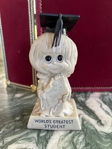 Vintage R&W Berries Co's. Figurine "WORLD'S GREATEST STUDENT" 1970 USA - Picture 1 of 10