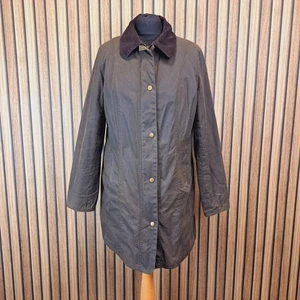 Barbour Belsay Wax Jacket Brown UK 12 Country Waterproof Waxed Padded - Picture 1 of 17