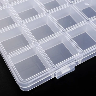 1pc Transparent Plastic Jewelry Storage Box Clear Organizer for Beads - NEW - Image 1 of 4