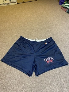 Pantaloncini sportivi vintage anni 90 Champion USA Olympic maglia blu - Foto 1 di 9