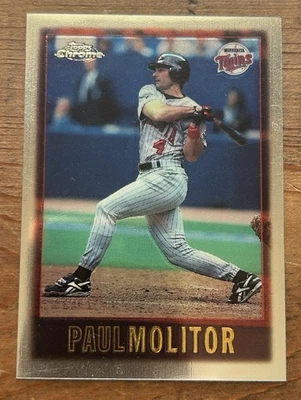 Paul Molitor 1997 Topps Chrome #53 HOF Minnesota Twins Brewers Jays MLB - Image 1 of 2