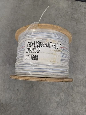 Cable de seguridad de altavoz de controles de entrada blanco CMP/CL3P de 1000 pies 18 AWG cable Foto 1 de 4