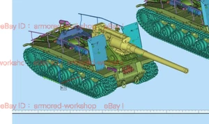 3D Printed 1/72 S series Long-barreled 152 gun tank Unpainted - Picture 1 of 2