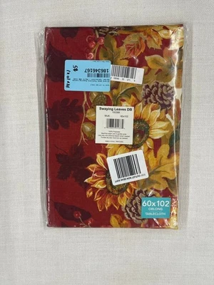 Elrene Home Fashions Swaying Leaves Border Tablecloth  60×102 Oblong - Image 1 of 2