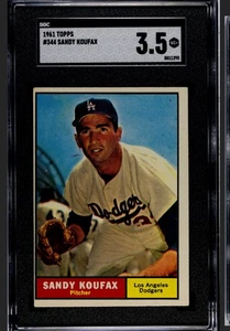 1961 Topps Sandy Koufax #344 SGC 3.5 Los Angeles Dodgers EYE APPEAL - Bild 1 von 2