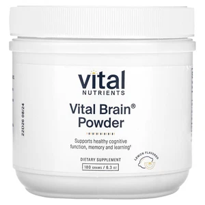 2 x Vital Nährstoffe, Vital Brain Pulver, Zitrone, 6,3 oz (180 g) - Bild 1 von 2