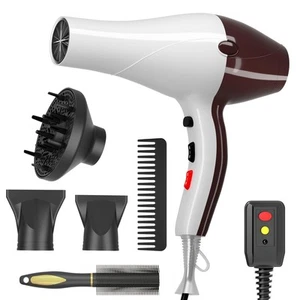 Hair Dryer, Professional Ionic Blow Dryer with Diffuser for Curly Hair,2400W ... - Picture 1 of 7