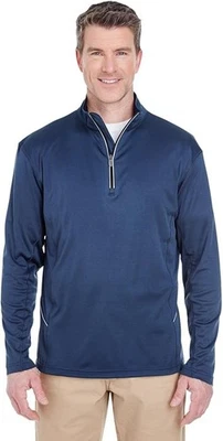 UltraClub Men’s Cool & Dry Sport Quarter-Zip Pullover Long Sleeve xs-4x - Image 1 of 4