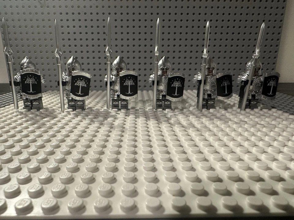 Lego Lord Of The Rings Gondor Soldiers Custom Printed Minifigure Lot of 6 - Image 1 of 4