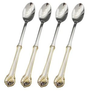 Wallace Napoleon Bee Gold 18/10 Stainless Iced Beverage Spoon (Set of Four) - Picture 1 of 5
