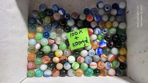 Canicas de colección 100+ tamaño multicolor tamaño jugador clásico tamaño raro borde - Imagen 1 de 1