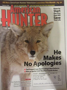 American Hunter Magazine January 2008 He Makes No Apologies Ted Nugent Lays Out - Foto 1 di 3