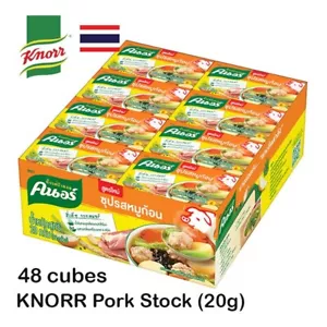 Thai Knorr Cubetti di Zuppa di Maiale Erba Acida 48 cubetti (Confezione da 24) - Foto 1 di 4
