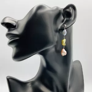 Orecchini perle vintage JTV Honora goccia argento sterling 925 traforati Pasqua primavera - Foto 1 di 13
