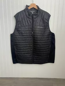 Eddie Bauer Weste Herren 2XL schwarz Puffer Hybrid gesteppt Reißverschluss vorne Fleece gefüttert - Bild 1 von 5
