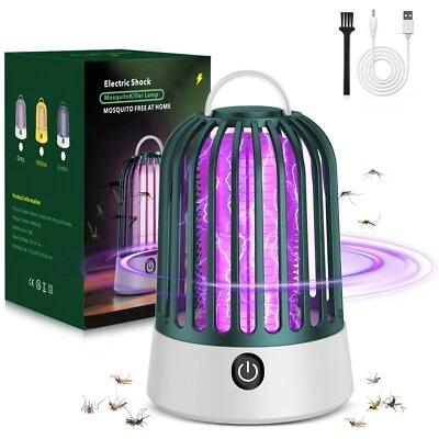 Mosquito Killer Lamp Electric Rechargeable Zapper Bug Fly Insect Trap UV Light