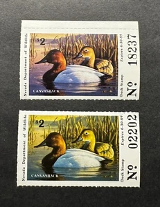 1988 NEVADA - State Duck Stamp - MNH **Major Color ERROR Purple & Yellow** - Picture 1 of 2